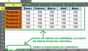 Ayuda Excel 2010 - Consolidar Datos 01